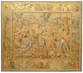 Period Antique Brussels Historical Tapestry - Item #  25279 - 11-8 H x 12-8 W -  Circa Late 16th Century